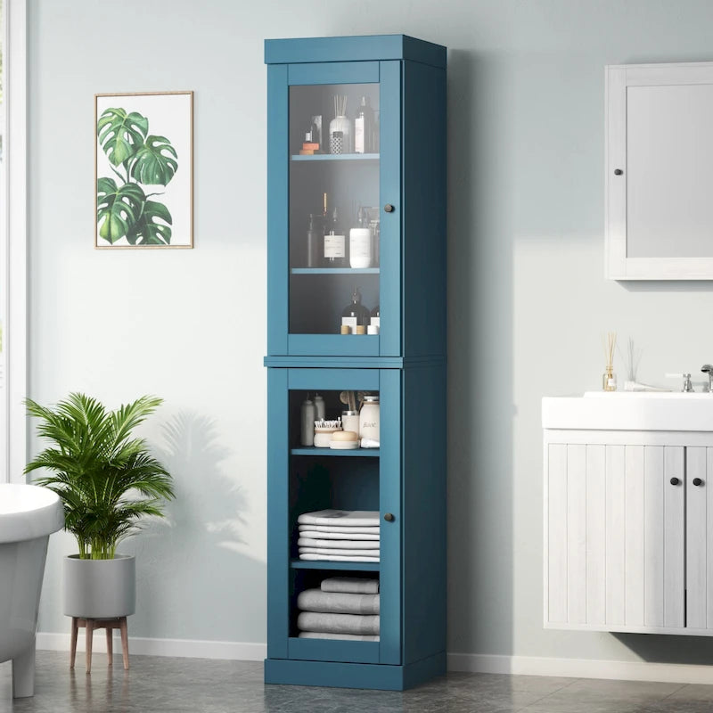100% Solid Wood 16.5  Bathroom Cabinet with Optional Doors by Palace Imports