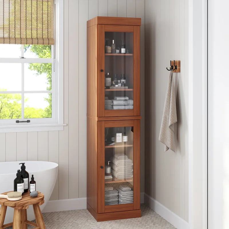 100% Solid Wood 16.5  Bathroom Cabinet with Optional Doors by Palace Imports