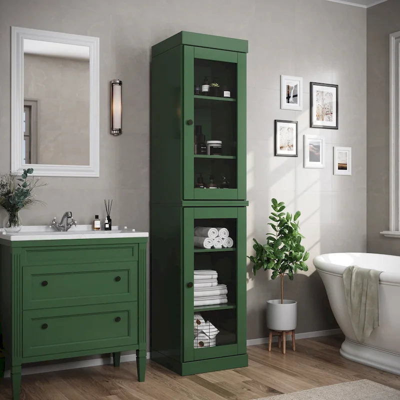 100% Solid Wood 16.5  Bathroom Cabinet with Optional Doors by Palace Imports