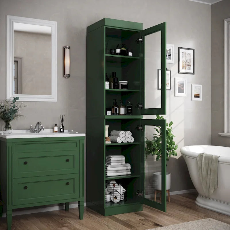 100% Solid Wood 16.5  Bathroom Cabinet with Optional Doors by Palace Imports