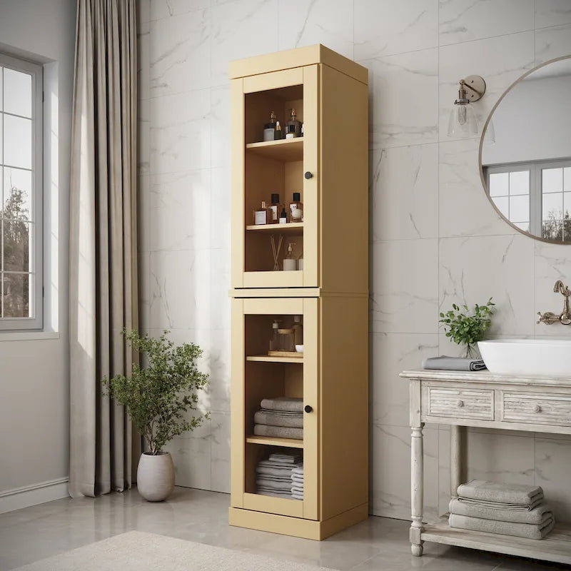 100% Solid Wood 16.5  Bathroom Cabinet with Optional Doors by Palace Imports