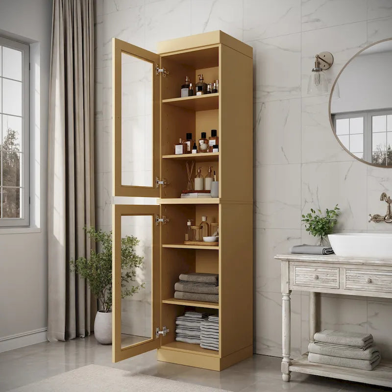 100% Solid Wood 16.5  Bathroom Cabinet with Optional Doors by Palace Imports
