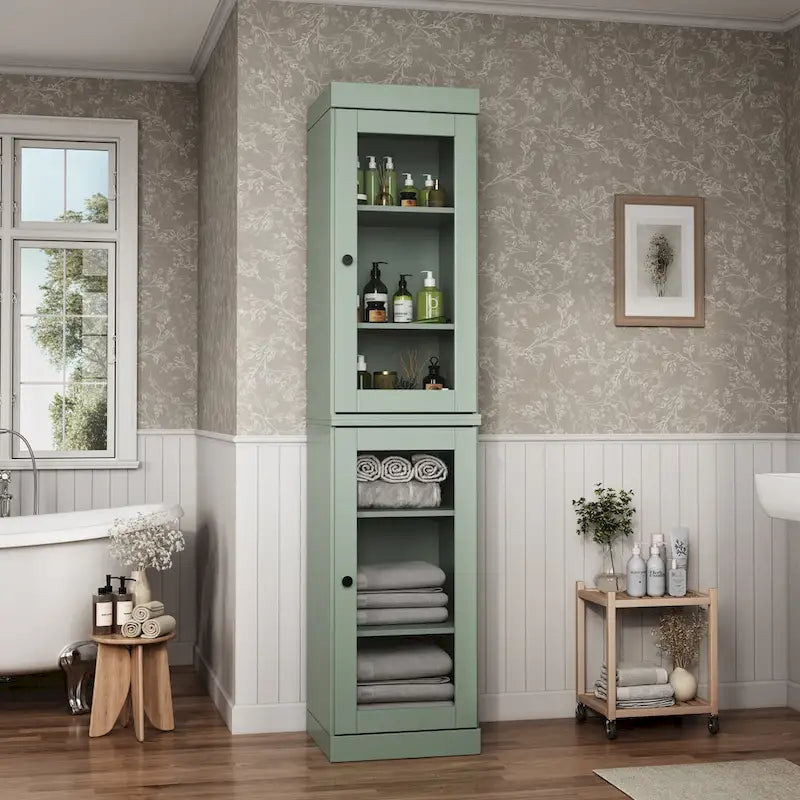 100% Solid Wood 16.5  Bathroom Cabinet with Optional Doors by Palace Imports