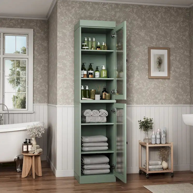 100% Solid Wood 16.5  Bathroom Cabinet with Optional Doors by Palace Imports