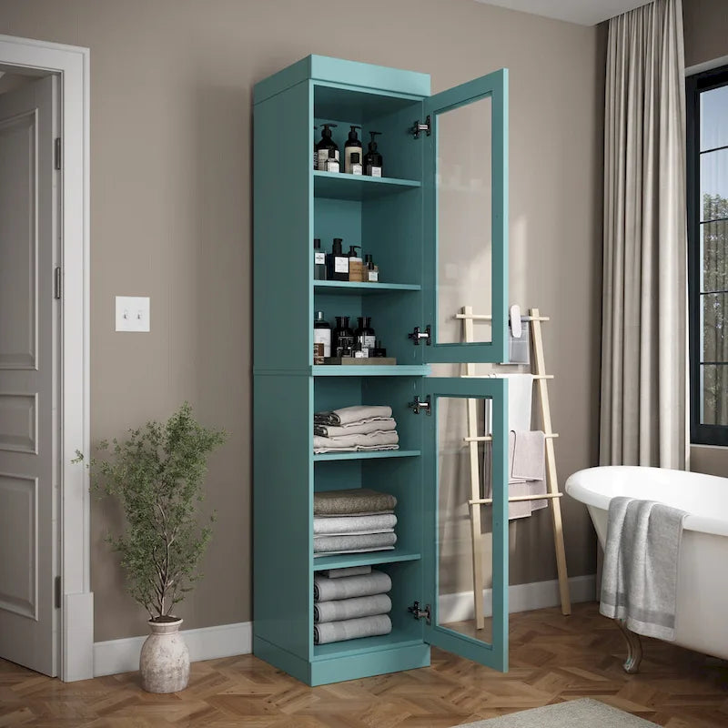 100% Solid Wood 16.5  Bathroom Cabinet with Optional Doors by Palace Imports