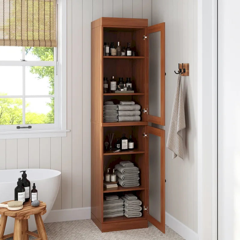 100% Solid Wood 16.5  Bathroom Cabinet with Optional Doors by Palace Imports