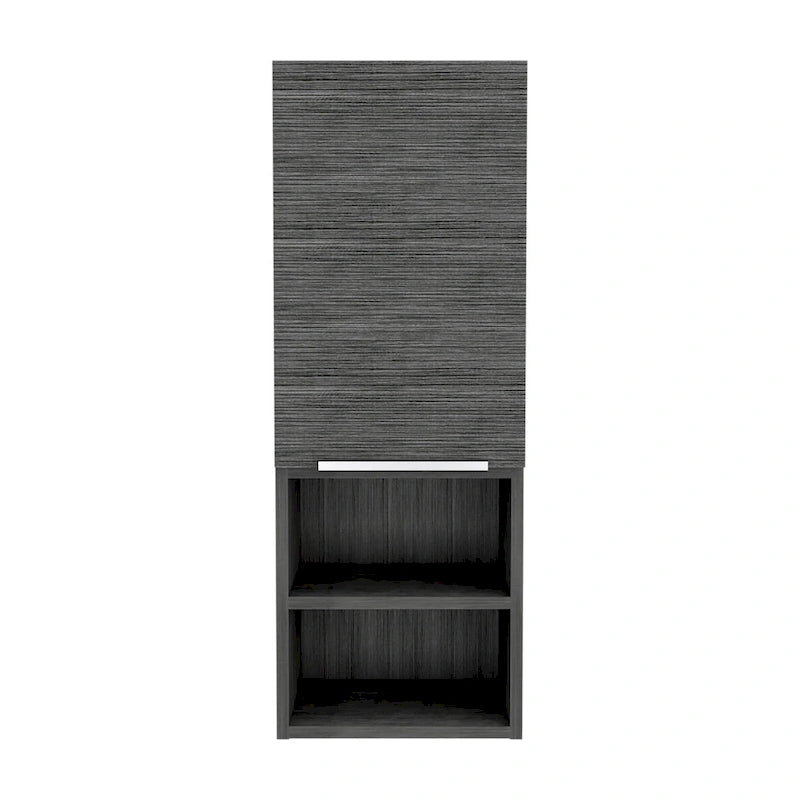 Mila Bathroom Cabinet, Two Interior Shelves, Two External Shelves, Single Door Cabinet