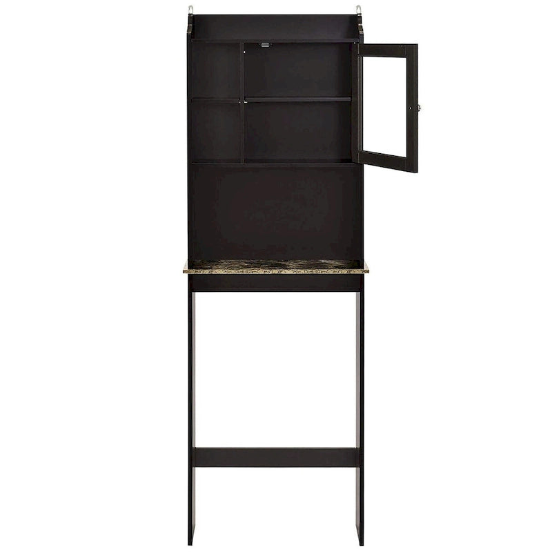 23.25 in. W x 7.5 in. D x 69 in. H Wall Cabinet in Espresso