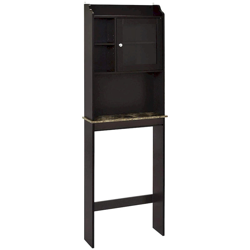 23.25 in. W x 7.5 in. D x 69 in. H Wall Cabinet in Espresso
