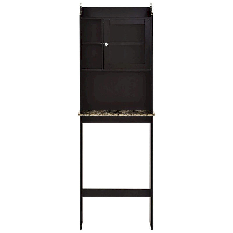 23.25 in. W x 7.5 in. D x 69 in. H Wall Cabinet in Espresso