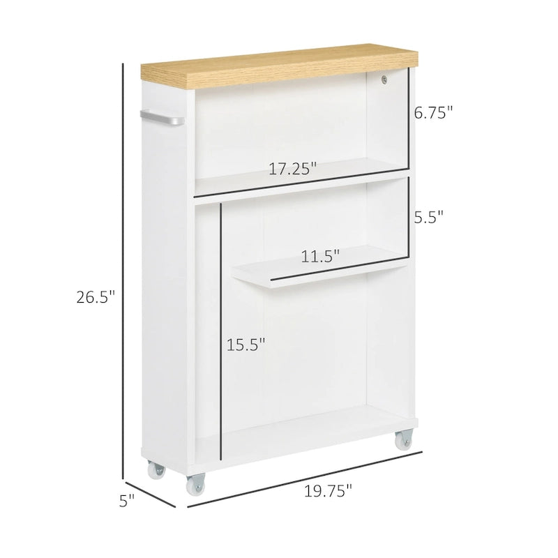 Bathroom Cabinet with Wheels Storage Organizer
