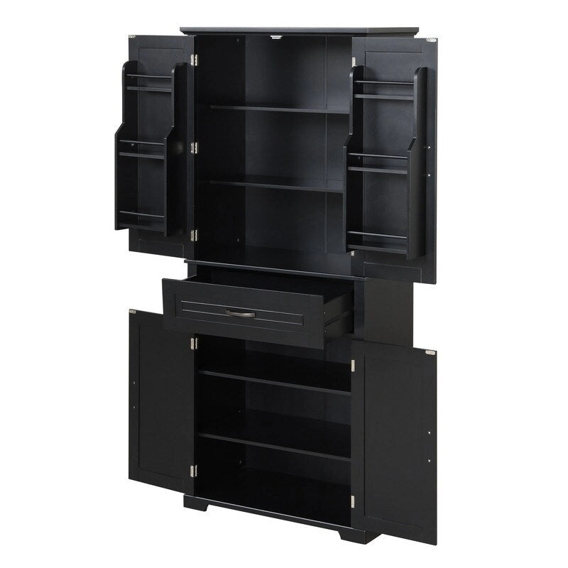 Bathroom Storage Cabinet with Doors and Drawer, Multiple Storage Space, Adjustable Shelf