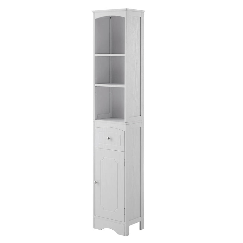 Tall Bathroom Cabinet,Freestanding Storage Cabinet with Drawer,MDF Board,Adjustable Shelf