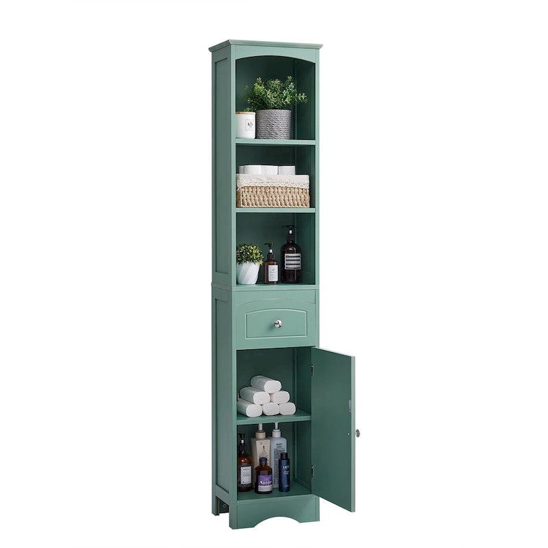 Tall Bathroom Cabinet,Freestanding Storage Cabinet with Drawer,MDF Board,Adjustable Shelf