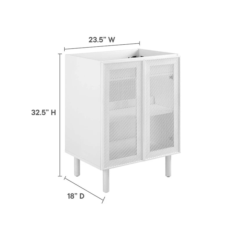 Calla 24  Perforated Metal Bathroom Vanity Cabinet (Sink Basin Not Included)