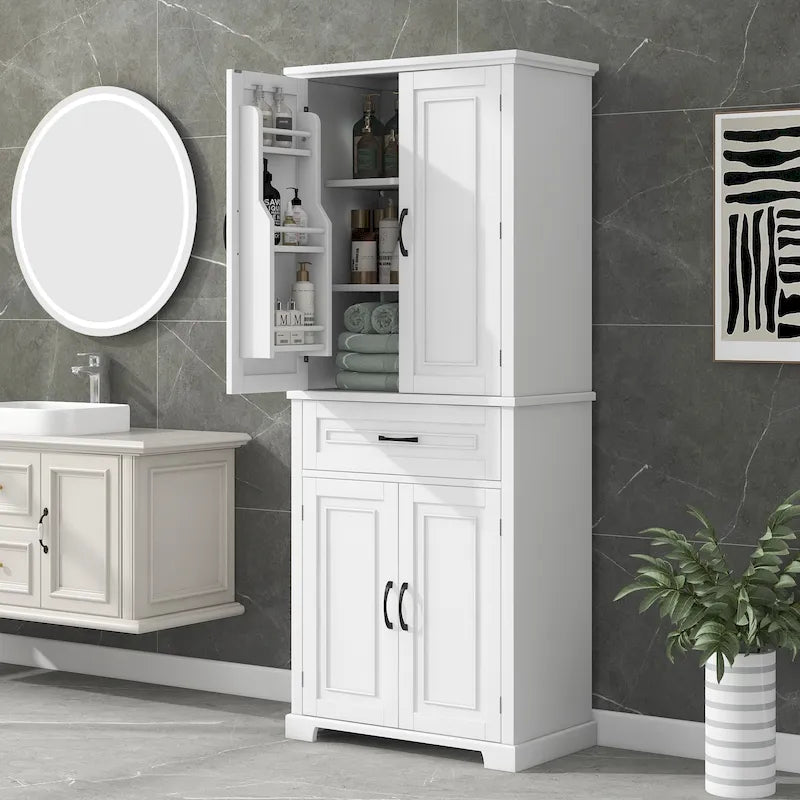 Bathroom Storage Cabinet with Doors and Drawer