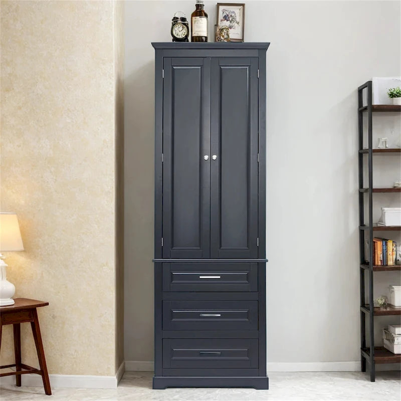 Tall Storage Cabinet with Three Drawers
