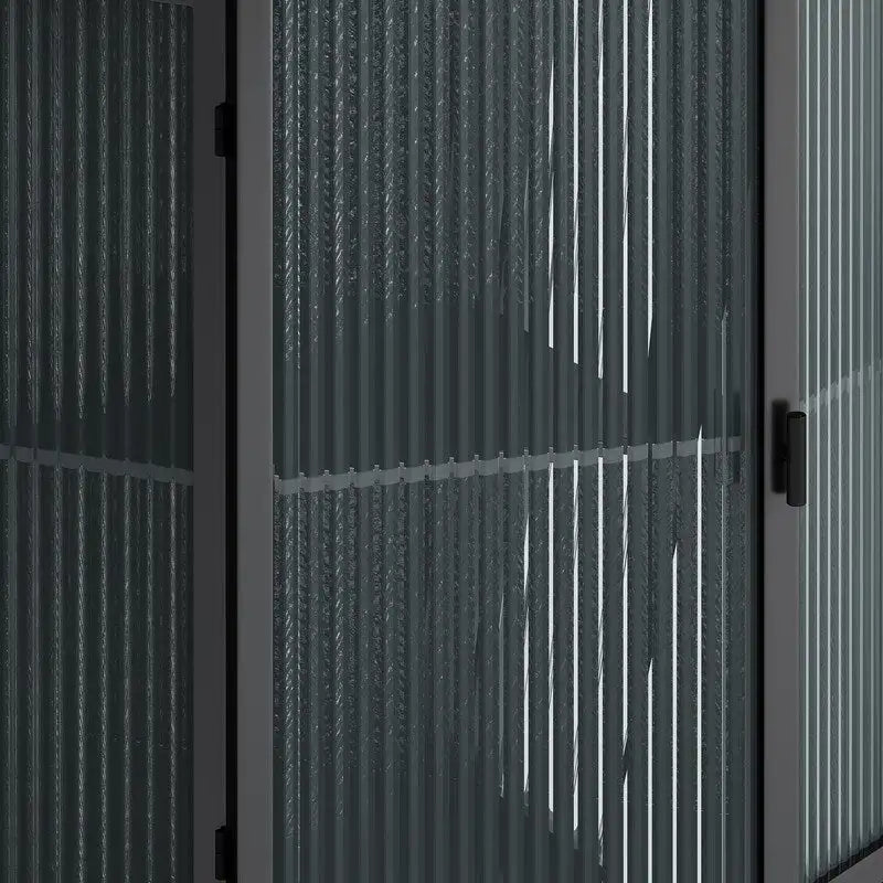 Grondin Modern Style 22.25  Bathroom Corner Storage Cabinet with Tempered Glass Doors and Interior Adjustable Shelf