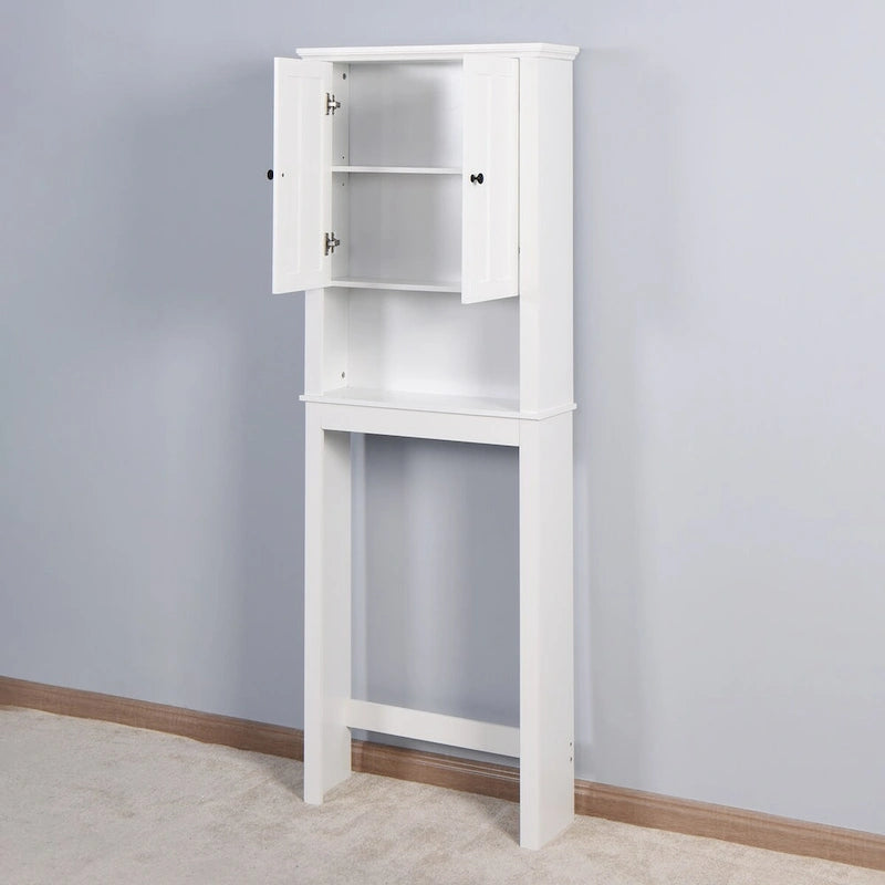 Bathroom Wooden Storage Cabinet Over Toilet with Adjustable Shelf