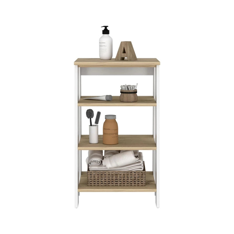 Colyn Linen Cabinet, Four Shelves, Vertical, Light Oak / WhiteHigh quality and durable