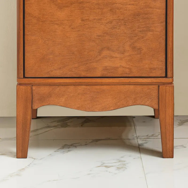 Modern Bathroom Floor Cabinet &Linen cabinet with Adjustable Shelves,Antique Brass(14.5 12.6 35.7 )