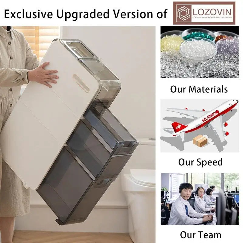 Bathroom Floor Cabinet 4-Tiers Free Standing Toilet Paper Holder - 16.14 D x 6.9 W x 37.91 H