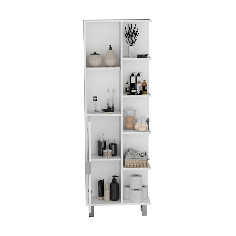 Crovie Linen 63-inch High Bathroom Cabinet Linen Storage