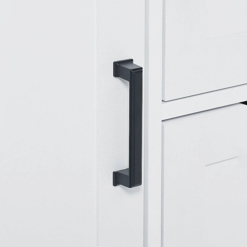 Bathroom Storage Cabinet with Doors and Drawers,Multiple Storage Space, Freestanding Style,Open Shelve,Adjustable Shelf,White