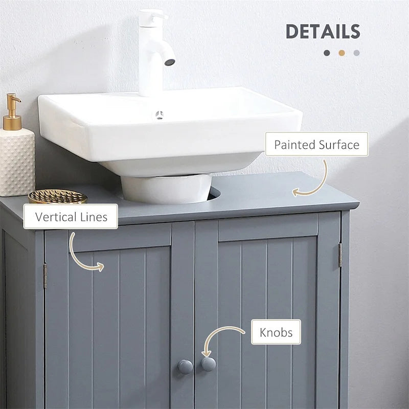 Bathroom Vanity Cabinet with 2 Doors and Adjustable Shelf (No Sink)