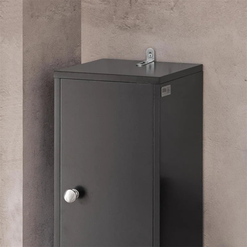 Black Bathroom Tall Cabinet - 7.87 D x 7.87 W x 70.87 H