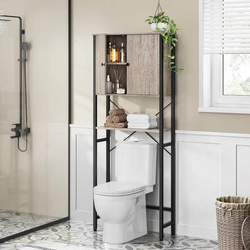 Over the Toilet Storage Cabinet - 10 D x 24.5 W x 66.5 H