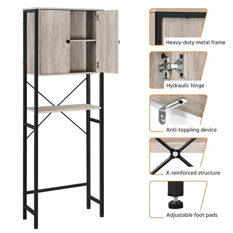 Over the Toilet Storage Cabinet - 10 D x 24.5 W x 66.5 H