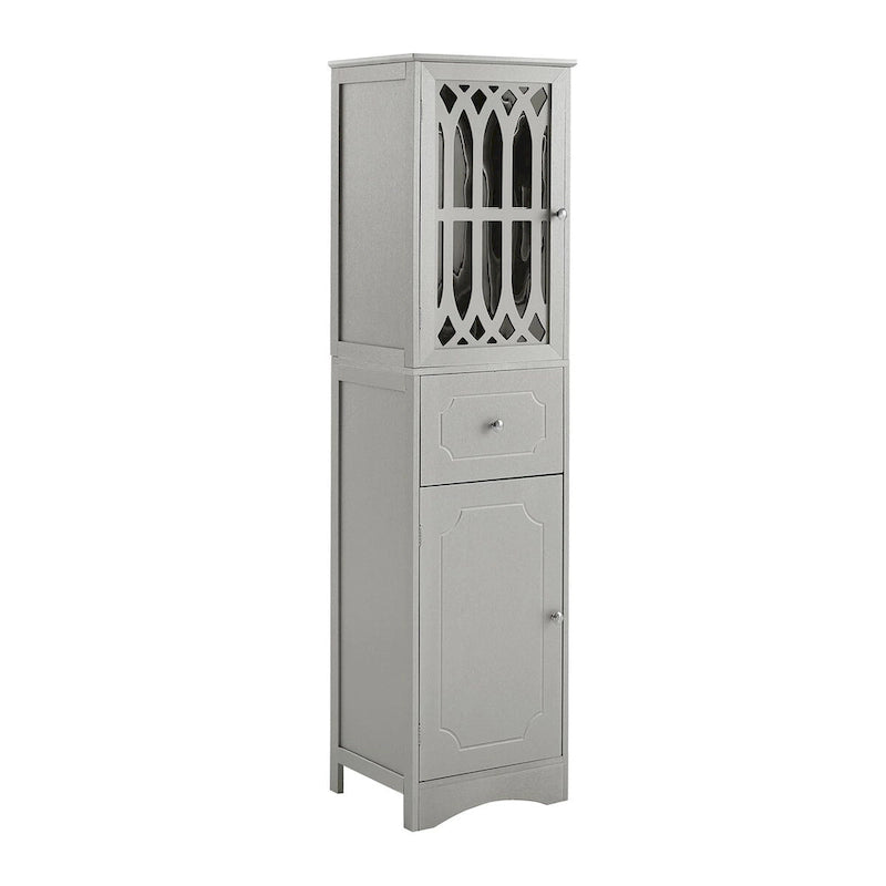 64  Wood 2-door Bathroom Cabinet with Adjustable Shelves