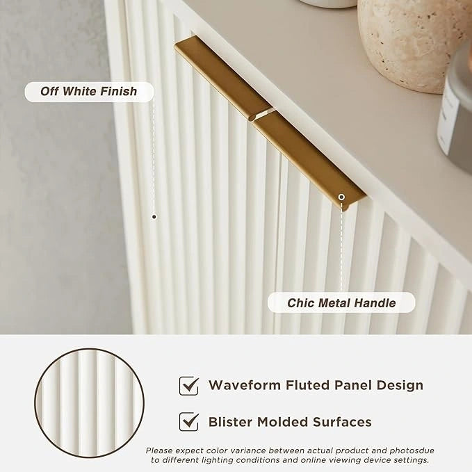 68  Modern Tall Corner Cabinet, Storage Cabinet with Faux Marble Top