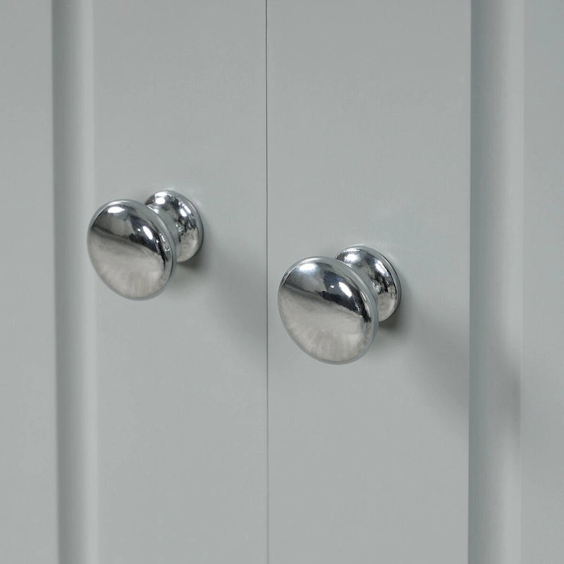 Wide Bathroom Storage Cabinet Freestanding Storage Cabinet with Two Drawers and Adjustable Shelf MDF Board with Painted Finish