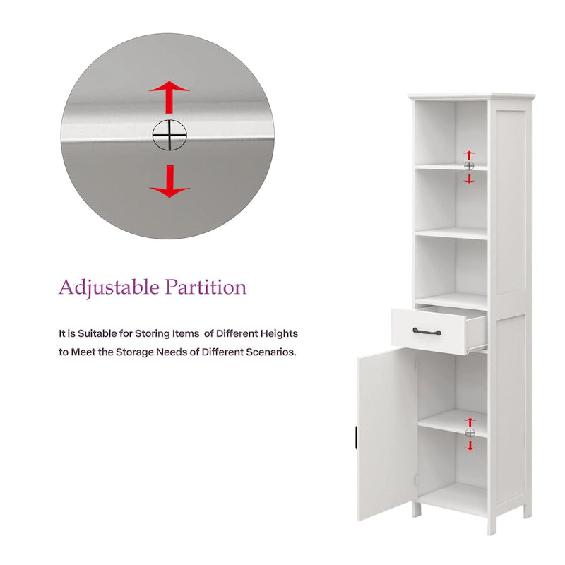 Double Door Narrow Height Slim Floor Standing Cabinet
