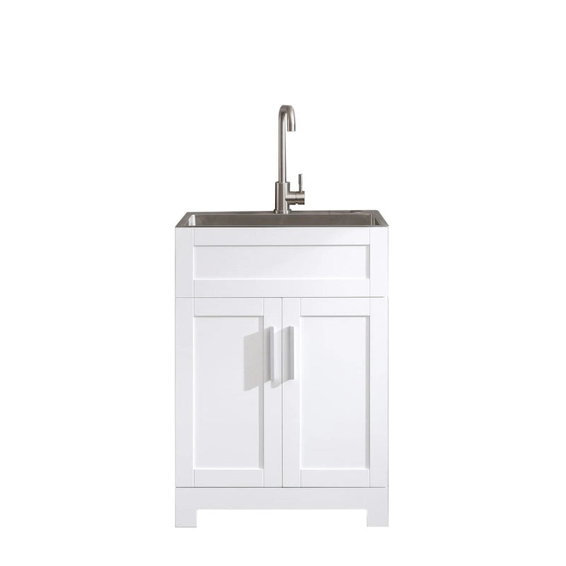 Bathroom Storage Cabinet with wash silver brushed sink