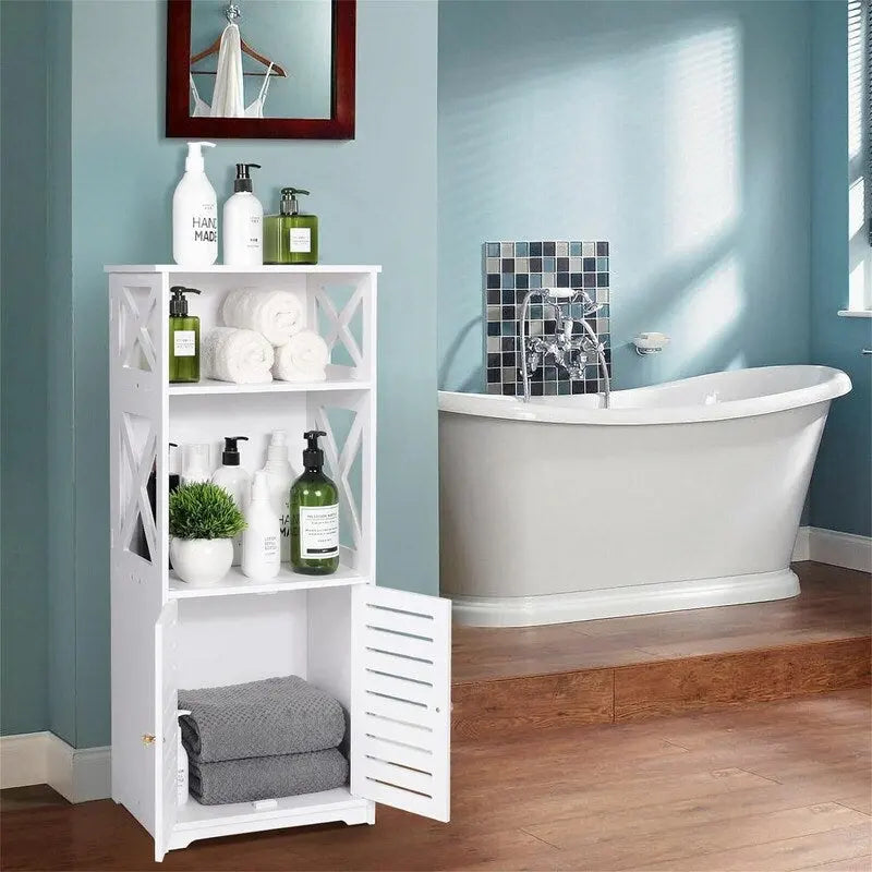 Bathroom Floor Storage Cabinet - 8.6 D x 11.8 W x 29.5 H