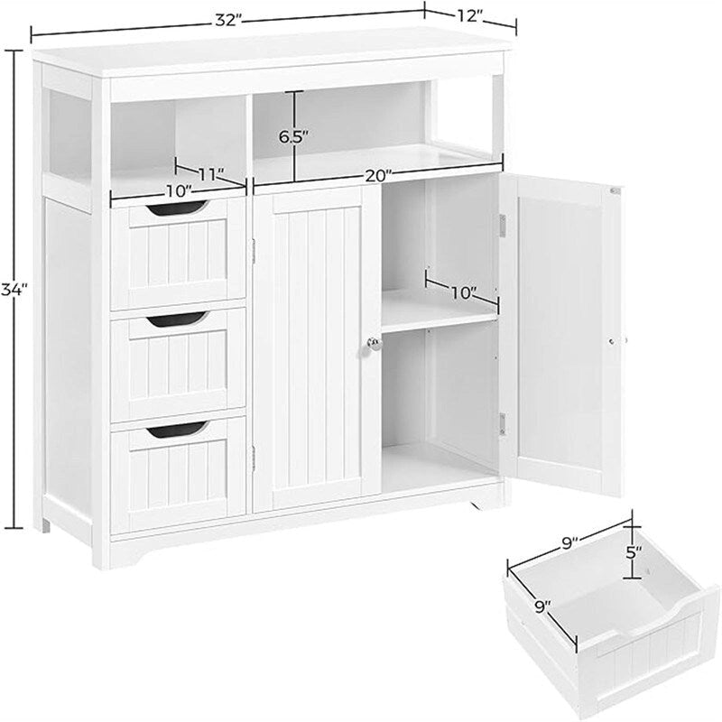 Bathroom Floor Cabinet - 12 D x 32 W x 34 H