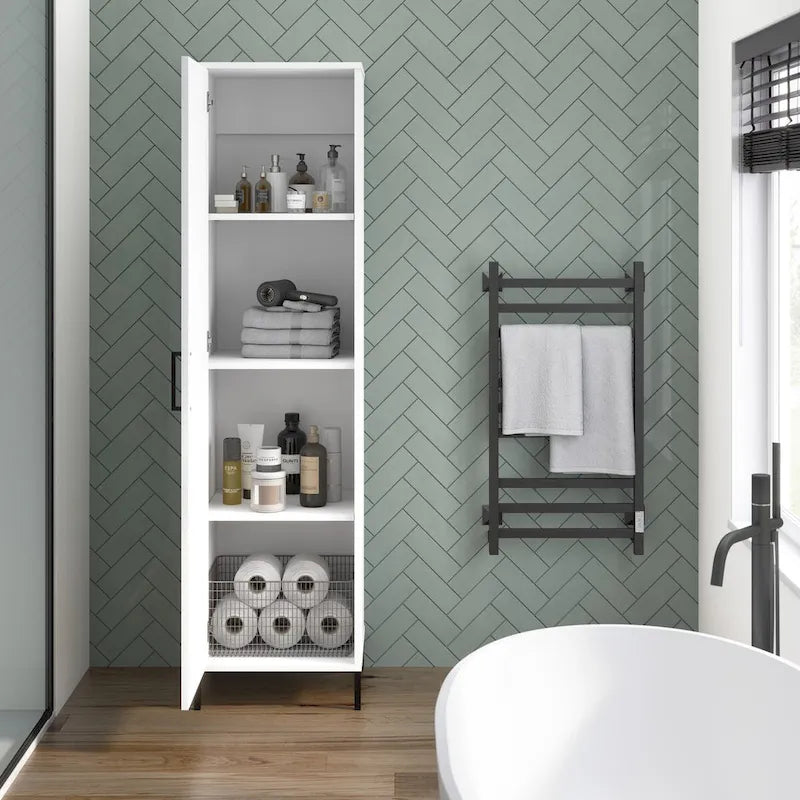 Essence Narrow Bathroom Storage Cabinet by Bush Furniture