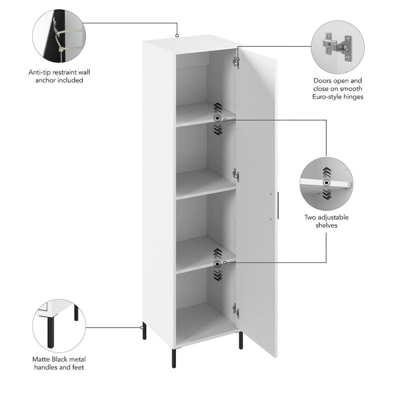 Essence Narrow Bathroom Storage Cabinet by Bush Furniture