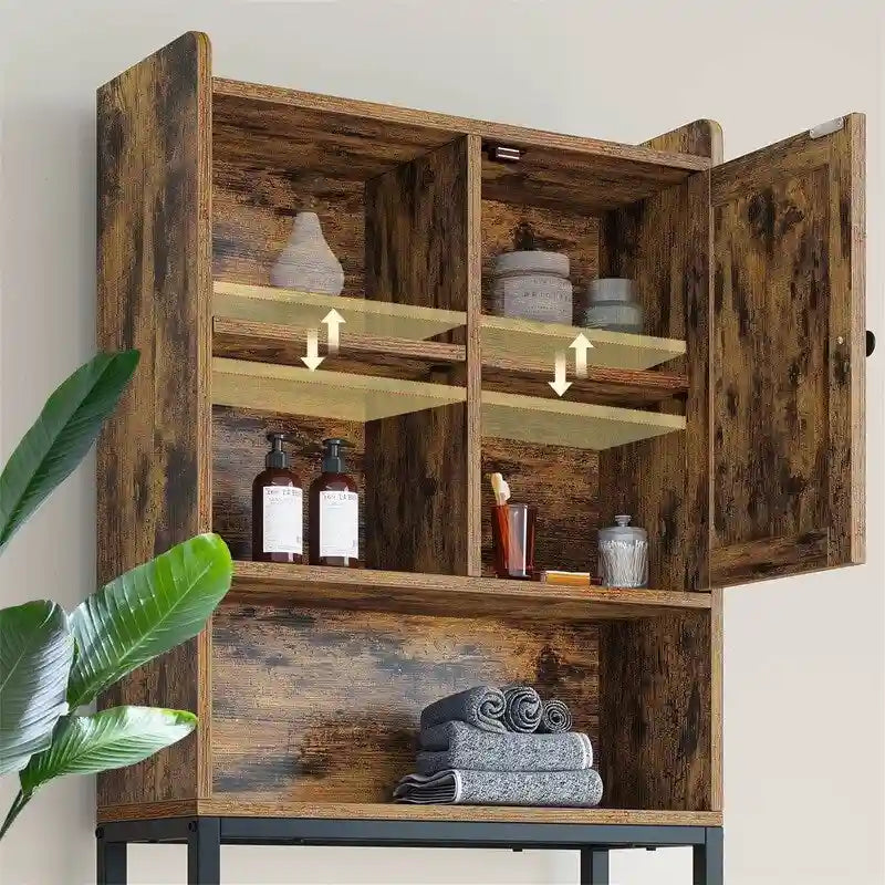 Over the Toilet Storage Cabinet - 9.5 D x 23.6 W x 73.2 H