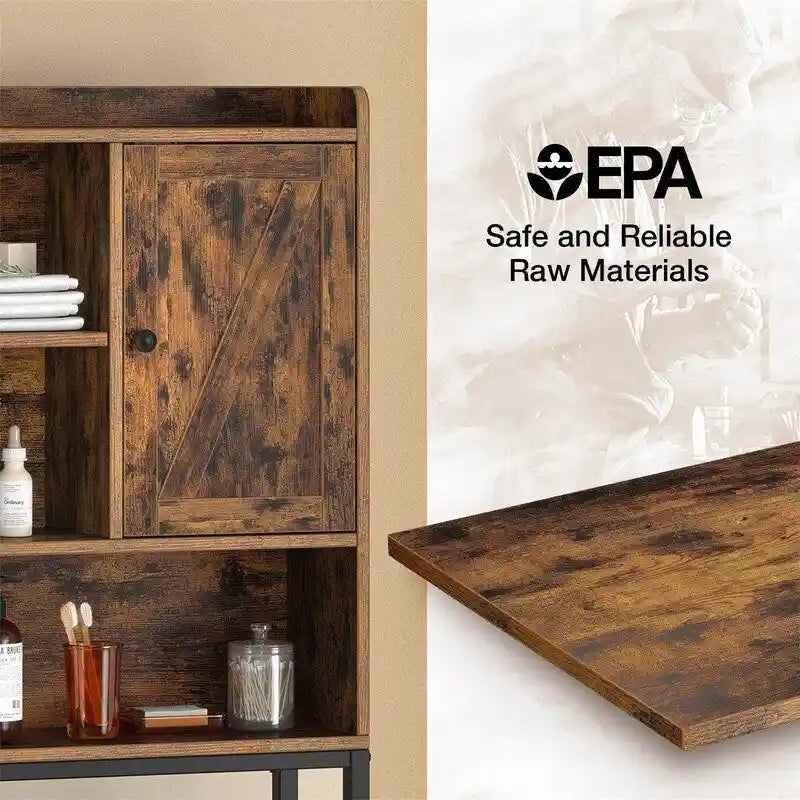 Over the Toilet Storage Cabinet - 9.5 D x 23.6 W x 73.2 H