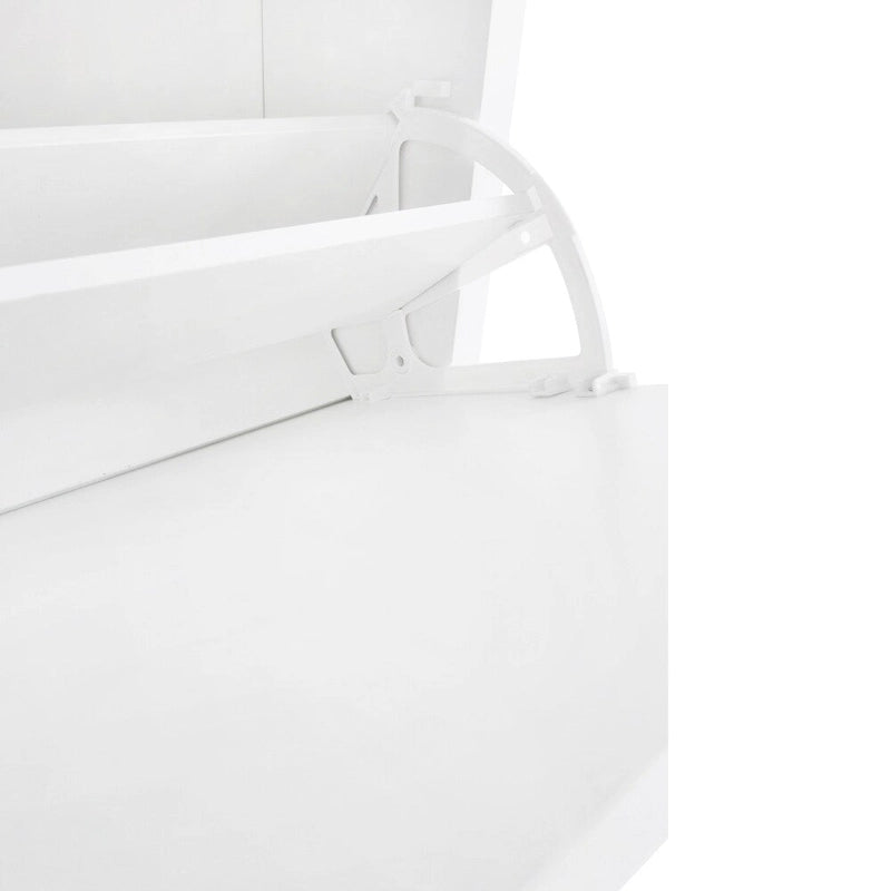 Wood Pattern Top Shoe Cabinet with Flip Drawers and Adjustable Panel