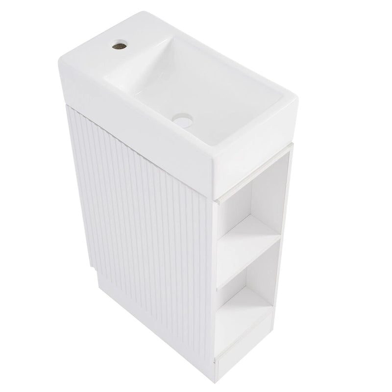 Bathroom Vanity Cabinet with Two-tier Shelf