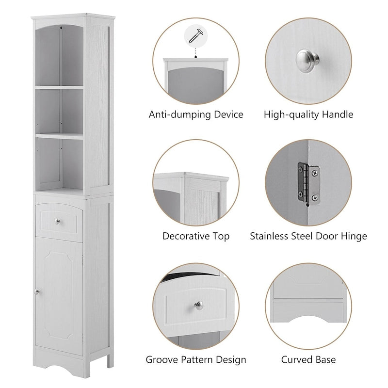 Freestanding Storage Cabinet with Drawer
